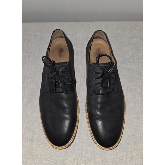 Clarks Artisan Men\'s Black Brogue Oxford Lace Up Dress Shoes Size 11